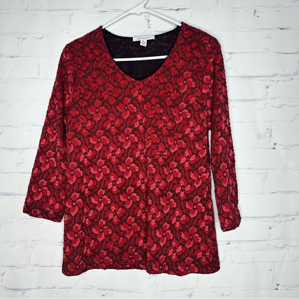JM Collection small or medium red top
